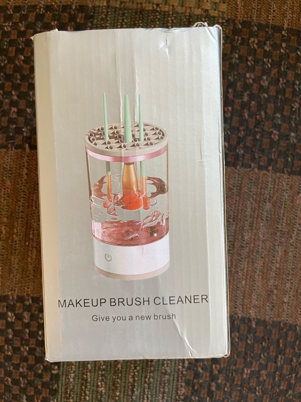 Electric Makeup Brush Cleaner - Pink and White